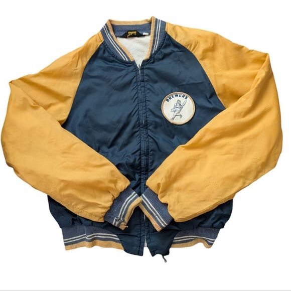 Milwaukee Brewers baseball 70s vintage‎ jacket size 14 youth - Picture 1 of 7
